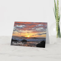 Gorgeous Maui Orange Sunset Birthday
