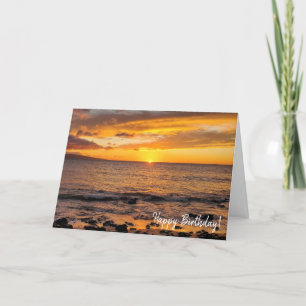 Gorgeous Maui Orange Sunset Card