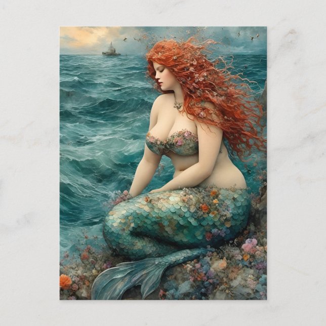 Gorgeous Mermaid Postcard (Front)