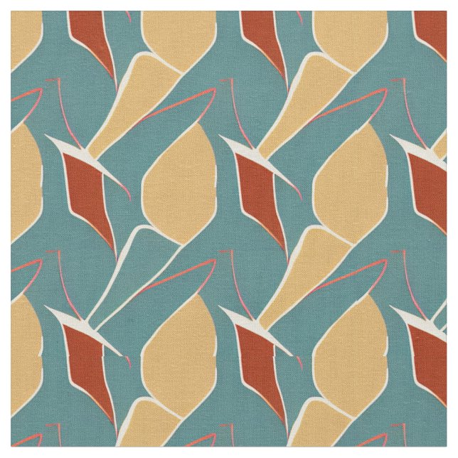 Gorgeous Mid Century Modern Abstract Fabric (Close Up)
