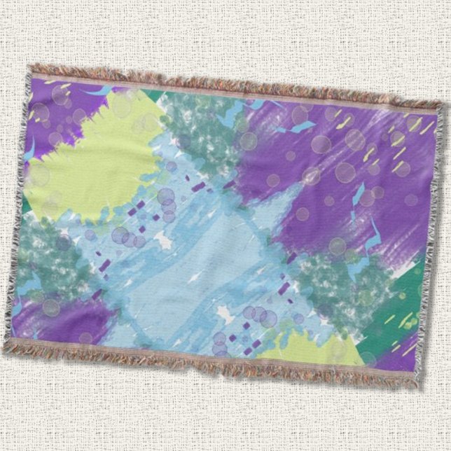 Gorgeous Mixed Media Abstract Throw Blanket (Creator Uploaded)