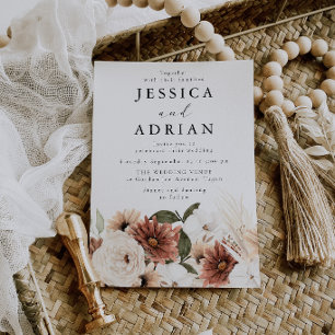 Gorgeous Modern Boho Wedding Invitation