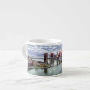 Gorgeous morning view and city reflections espresso cup