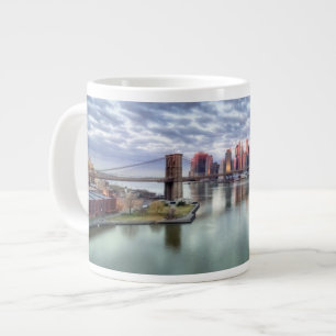 Gorgeous morning view and city reflections large coffee mug