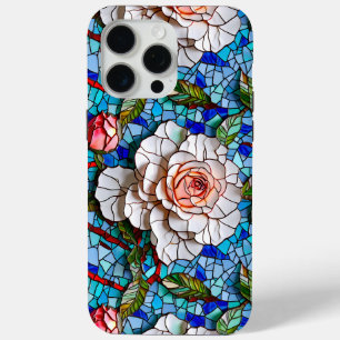 Gorgeous Mosaic Flowers Pattern   iPhone 15 Pro Max Case