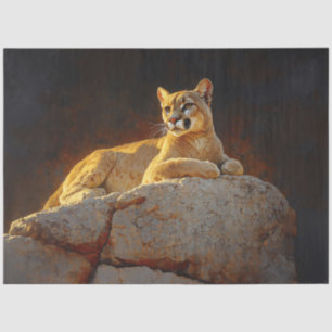 Gorgeous Mountain Lion Scenic Decoupage Tissue Paper