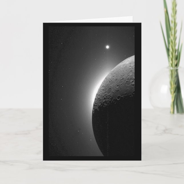 Gorgeous NASA image, the Moon lit by Earth-shine Card (Front)