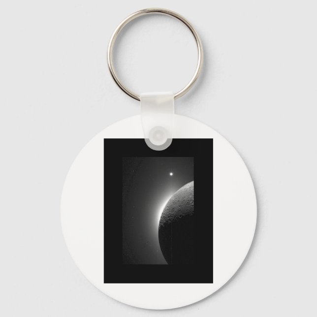 Gorgeous NASA image, the Moon lit by Earth-shine Key Ring (Front)