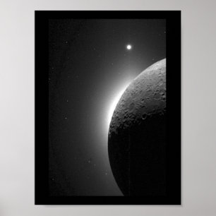 Gorgeous NASA image, the Moon lit by Earth-shine Poster