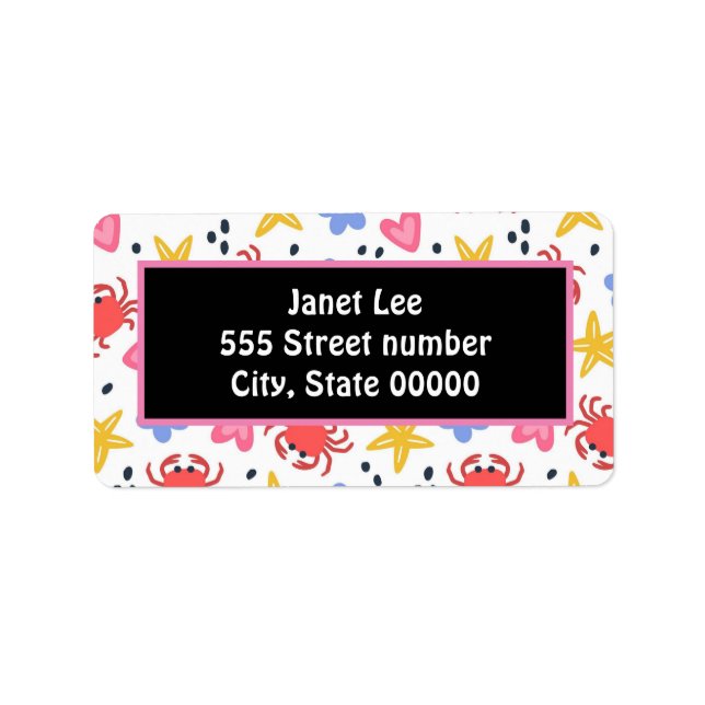 Gorgeous one of a-kind address labels (Front)