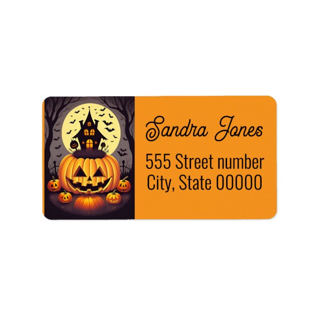 gorgeous one of a kind address labels Halloween (Front)