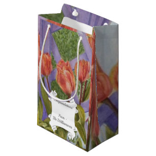 Gorgeous Orange Tulips Small Gift Bag