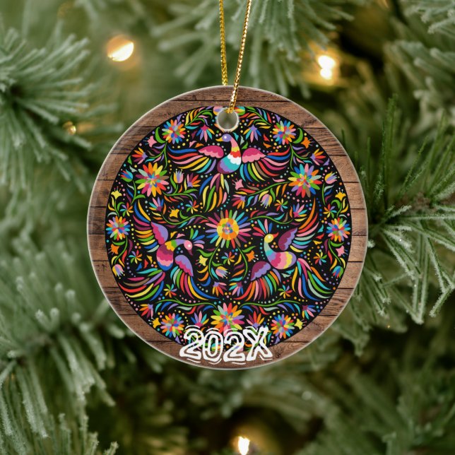 Gorgeous Ornamental Painted Bird Name- Year Ceramic Ornament (Tree)