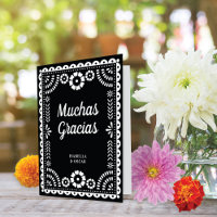 Gorgeous Ornate Papel Picado Black White Wedding