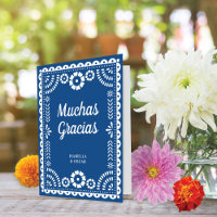 Gorgeous Ornate Papel Picado Blue Wedding
