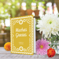 Gorgeous Ornate Papel Picado Yellow Wedding