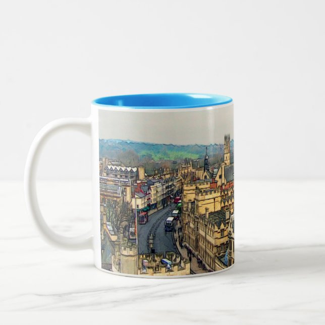 Gorgeous Oxford, England, High Street, The High #1 Two-Tone Coffee Mug (Left)