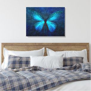 Gorgeous Painting of Blue Butterfly Canvas Print