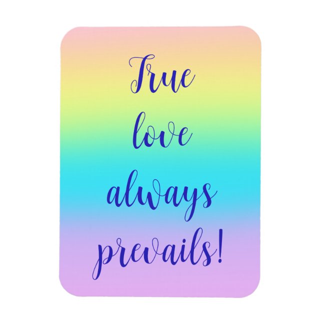 Gorgeous Pastel Rainbow Gradient Wedding Magnet (Vertical)
