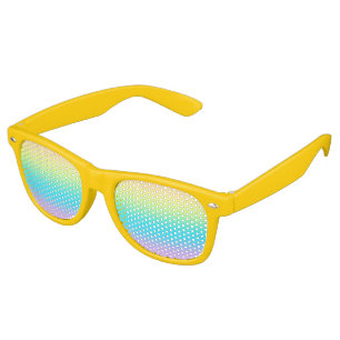 Gorgeous Pastel Rainbow Gradient Wedding Retro Sunglasses