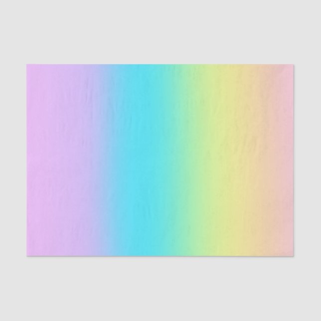 Gorgeous Pastel Rainbow Gradient Wedding Tissue Paper (Front)