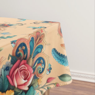 Gorgeous Pattern of Summers Flowers Tablecloth