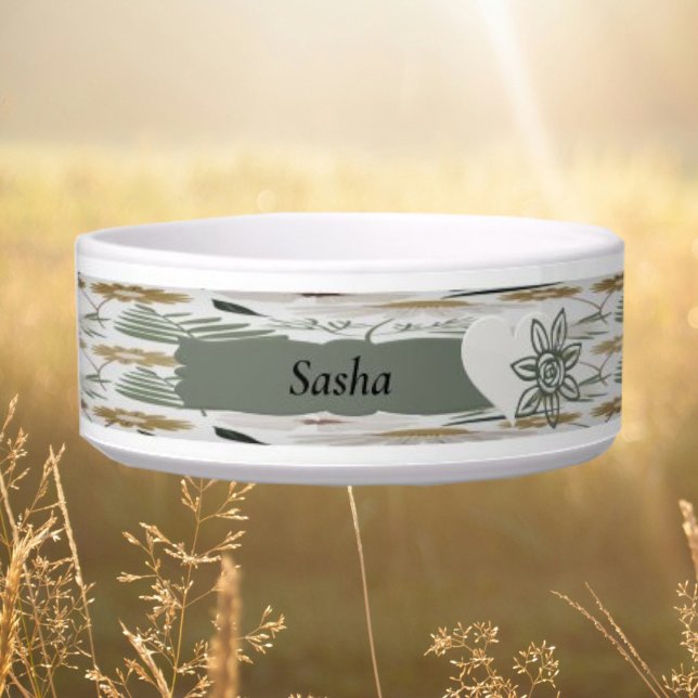Gorgeous Peaceful Personalised Dog Bowl (Creator Uploaded)