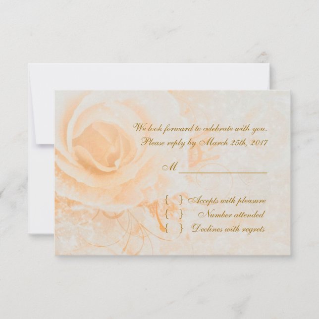 Gorgeous peach cream roses RSVP (Front)