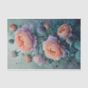 Gorgeous Peach Roses Tissue Paper