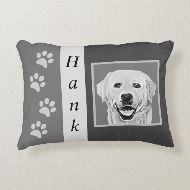 Gorgeous Pencil Labrador Retriever Accent Pillow (Front)