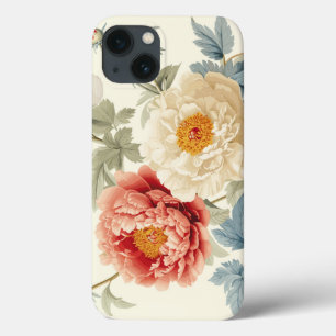 Gorgeous Peonies Seamless Pattern iPhone 13 Case