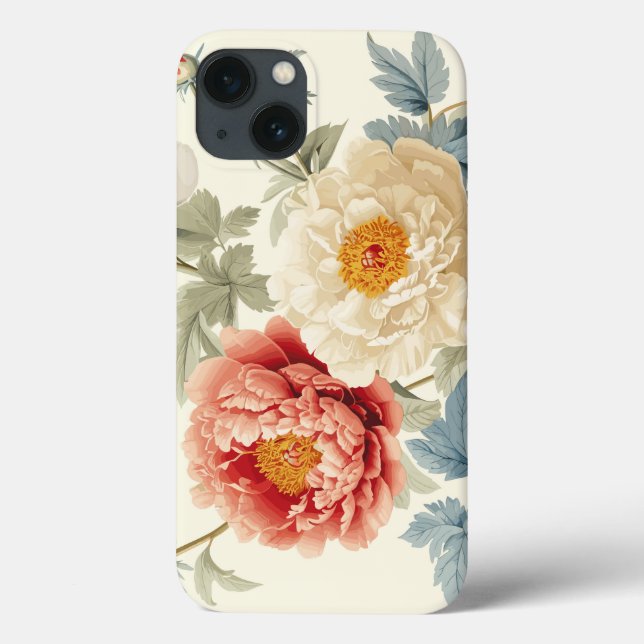 Gorgeous Peonies Seamless Pattern Case-Mate iPhone Case (Back)
