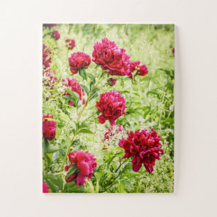 Gorgeous Peony Flowers Oversized Jigsaw Puzzle