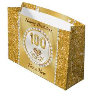 Gorgeous Personalised, 100th Birthday Gift Bag