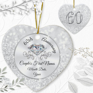 Gorgeous Personalised, 60th Anniversary Ornament