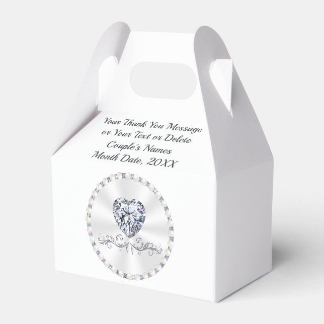 Gorgeous Personalised, Elegant Wedding Favour Boxe Box (Front Side)
