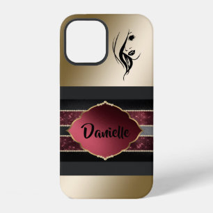 Gorgeous Personalised Gold/Black iPhone Case
