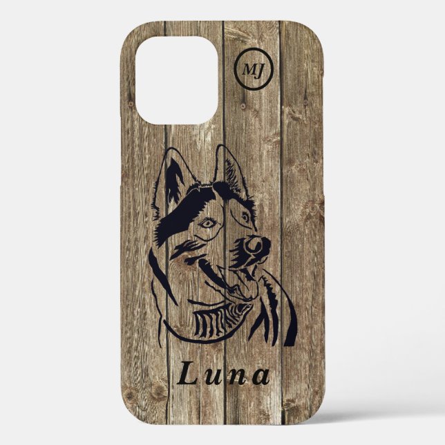 Gorgeous Personalizable Siberian Husky iPhone Case (Back)