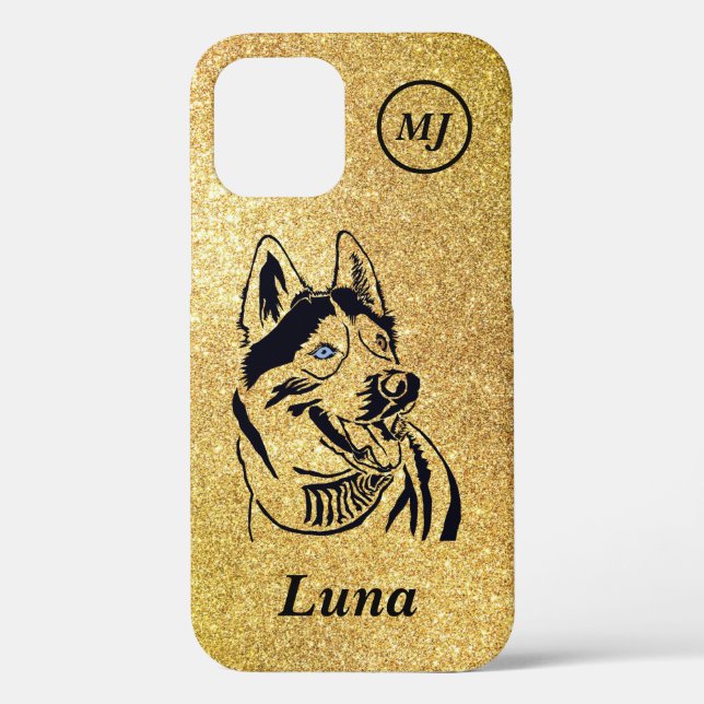 Gorgeous Personalizable Siberian Husky iPhone Case (Back)