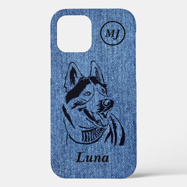 Gorgeous Personalizable Siberian Husky iPhone Case (Back)