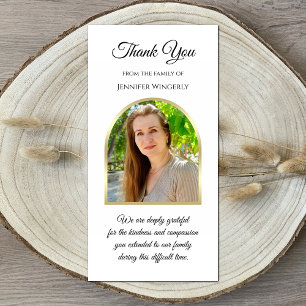 Gorgeous Photo Sympathy Memorial Thank You Card