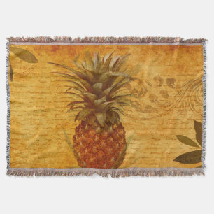 Gorgeous Pineapple art and Calligraphy Throw Blanket