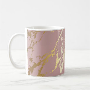 Gorgeous Pink and Gold Marble Design Coffee Mug