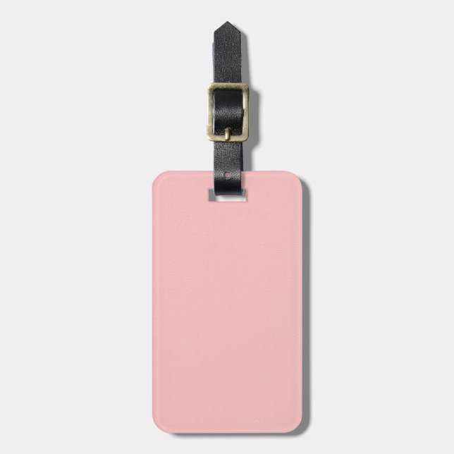 Gorgeous Pink Leather Texture Luggage Tag (Front Vertical)