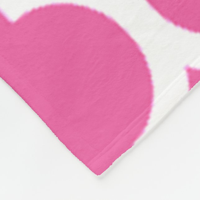 Gorgeous Pink Moroccan Quatrefoil Pattern Fleece Blanket (Corner)