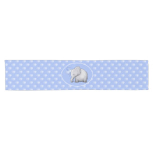 Gorgeous Polka Dots Baby Elephants Nursery Short Table Runner