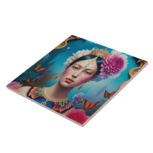 Gorgeous princess portrait ceramic tile