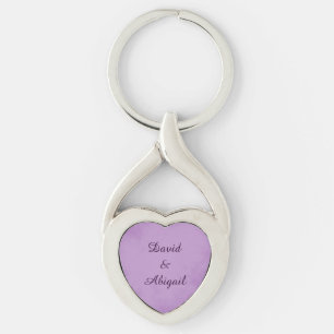 Gorgeous Purple Couple in Love Key Ring