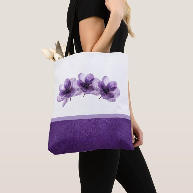 Gorgeous Purple Flower Wedding  Tote Bag (Close Up)