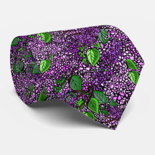 Gorgeous Purple Lilac New Hampshire State Flower Tie